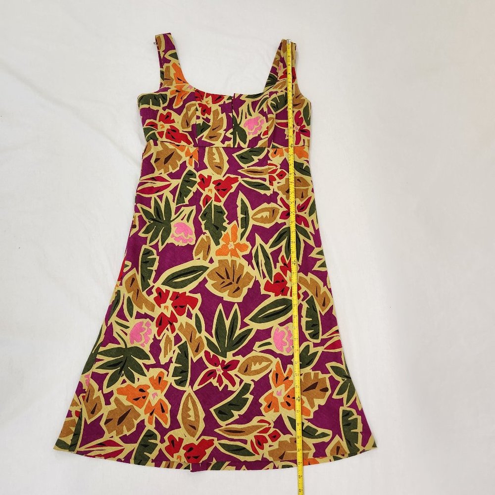 Vintage TALBOTS Fairy Cottagecore Tropical Multicolor Babydoll Dress Size 10. - Picture 14 of 16